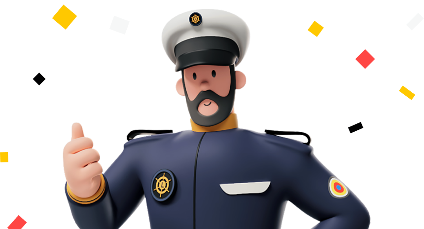 Longbridge's mascot Leo giving a thumbs up